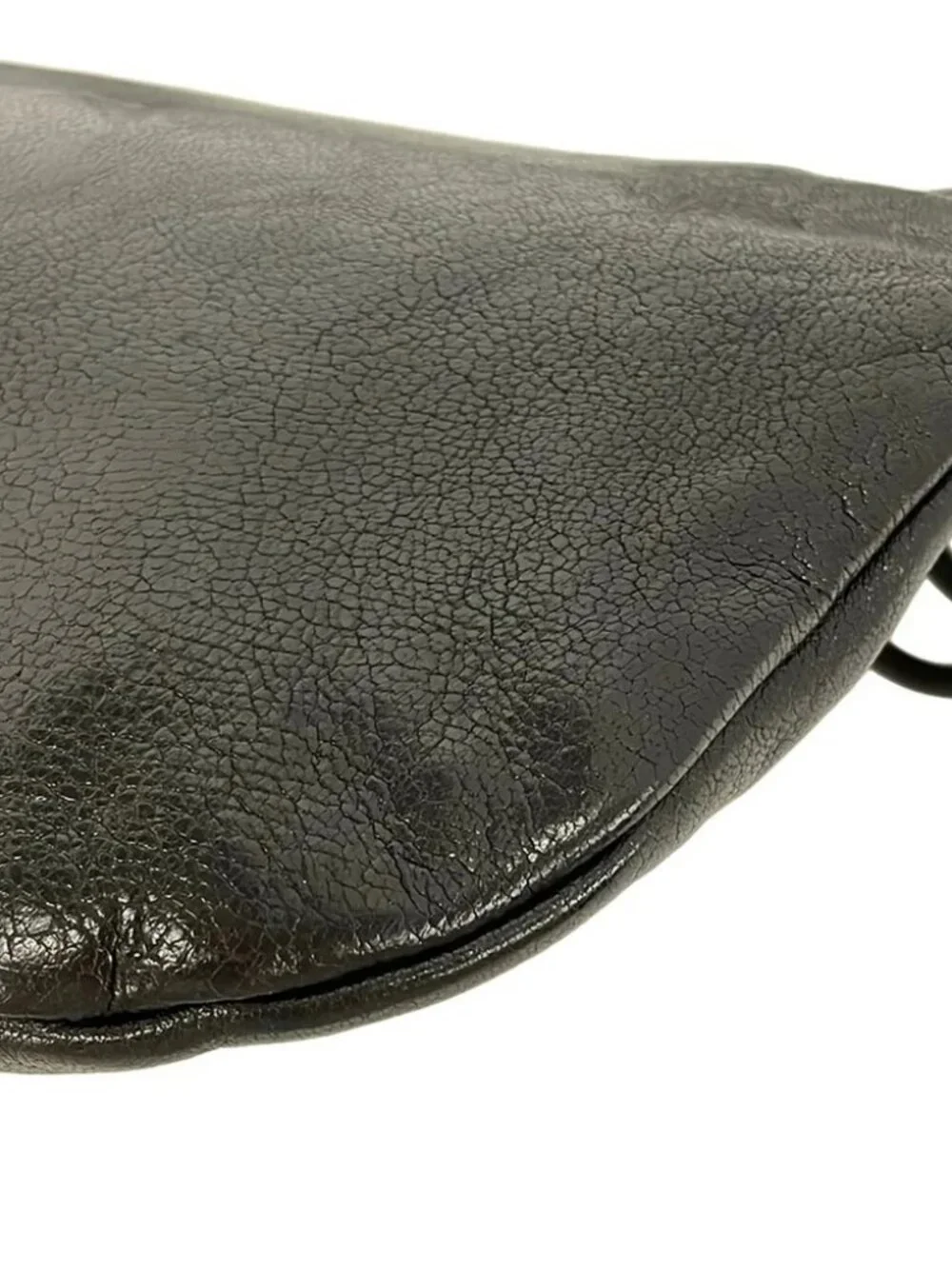 DIESEL Black Khaki Leather Bum Bag